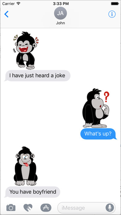 Friendly King Kong - Monkey Emoji Pro for iMessage screenshot 4