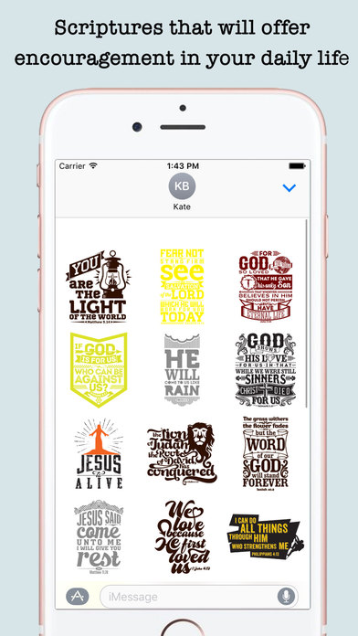 Bible Quotes Stickers For iMessage screenshot 3