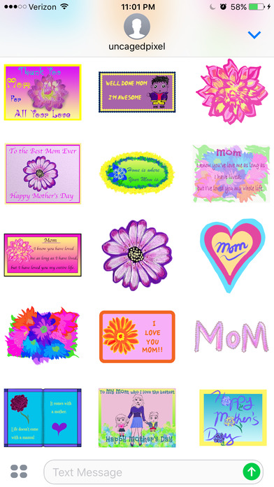 Mothers Day - Pixel Nature Stickers screenshot 2