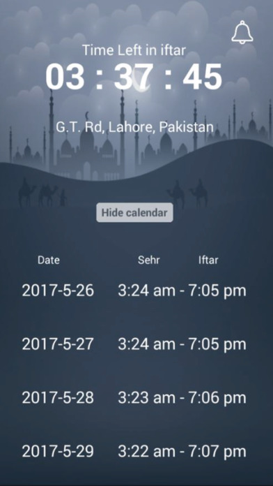 Ramadan: Suhoor-Aftar Timings with Alarms screenshot 3