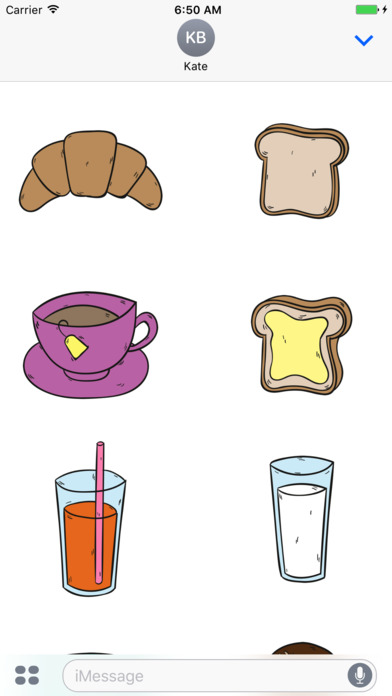 Breakfast Stickers for iMessage screenshot 2