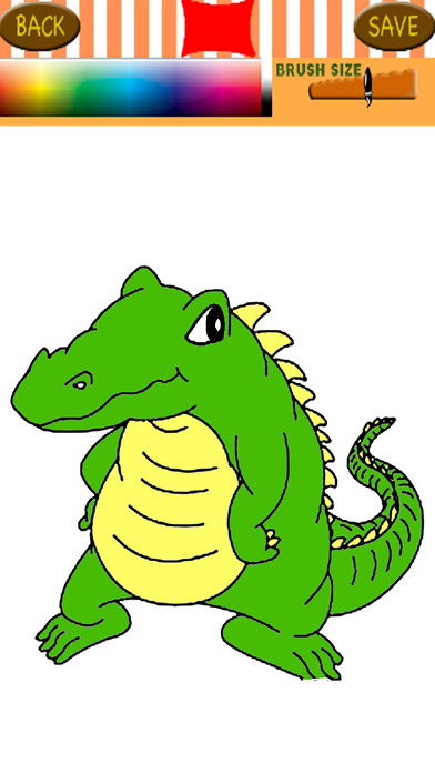 Paint Animal Coloring Drawing Games Crocodile screenshot 2