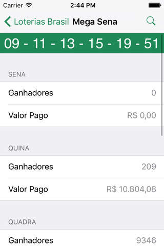 Loterias Brasil screenshot 2