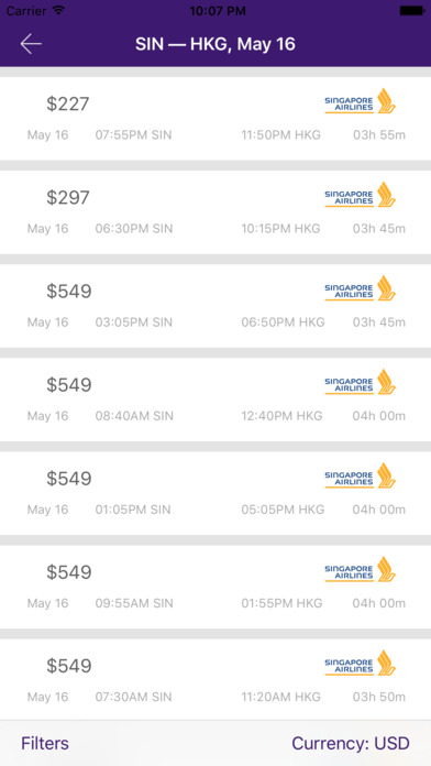 Cheap Flights. Airfare for Singapore Airlines screenshot 2
