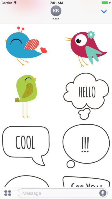 Colored Birds Stickers screenshot 4