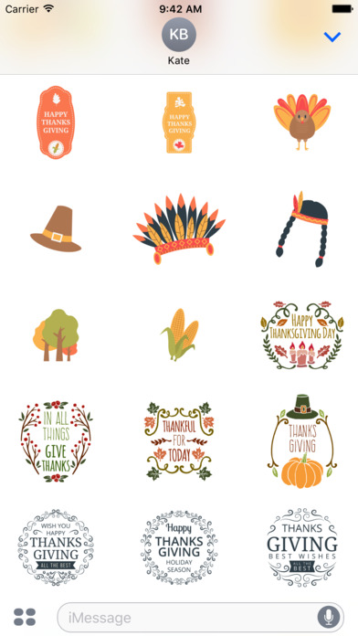 Thanksgiving Day - Stickers for iMessage screenshot 4