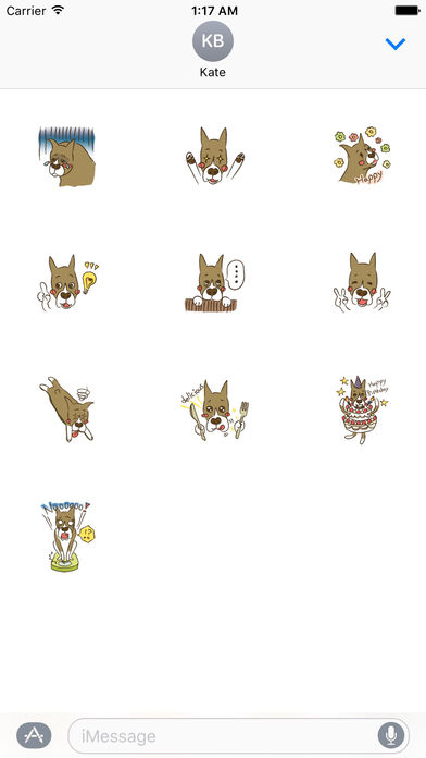 Lovely Boxer Dog Emoji Sticker screenshot 3