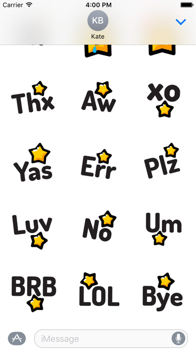 Animated Happy Star Stickers for iMessage screenshot 2
