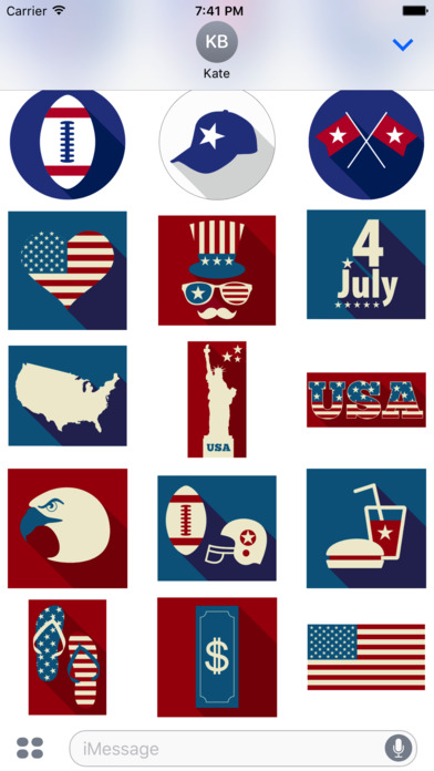 4th of July - Minimal Stickers screenshot 4