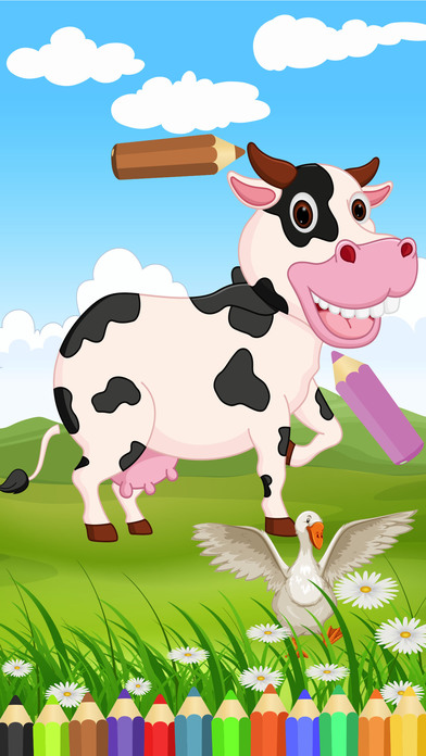 kids coloring book : farm animals painting game screenshot 4