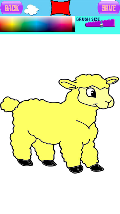 Sheep Farm Cartoon Coloring Pages Animal Games screenshot 2