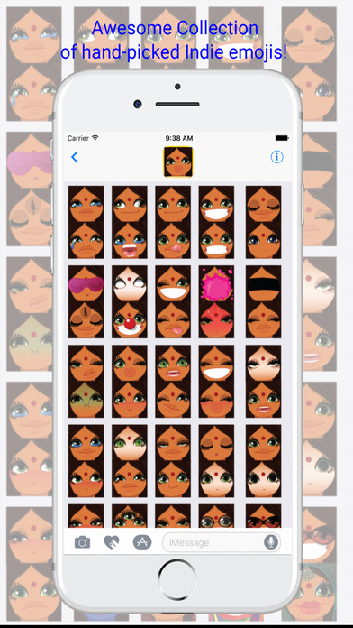 IndieMoji - Indian Girl Emojis Keyboard screenshot 3
