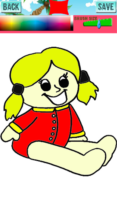 Little Doll Games Coloring Pages For Kids Girls screenshot 2