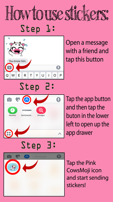 Pink CowsMoji - Cow Emoji Pro for iMessage screenshot 4