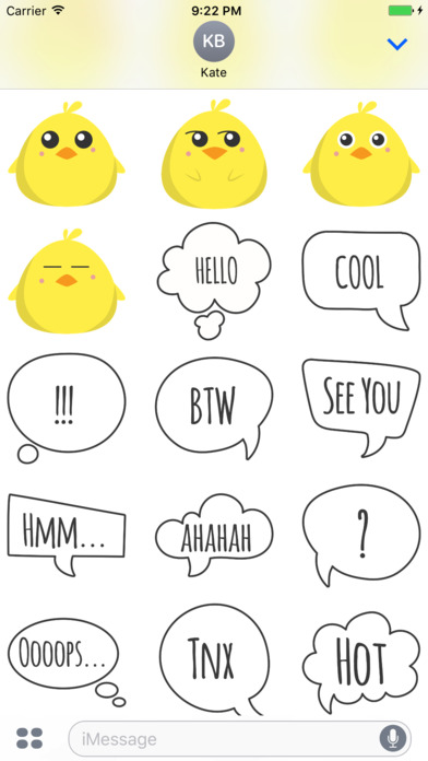 Funny Chick Stickers for iMessage screenshot 3