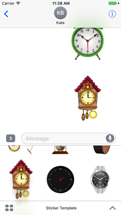 Clock Stickers iMessage Edition screenshot 2