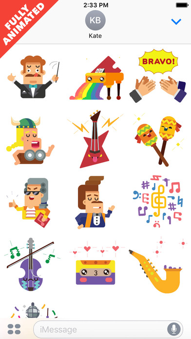 MusicLuv - Animated Music Stickers screenshot 2