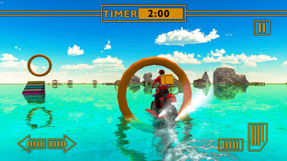 Water Surfer Fast Food Bike Delivery & 3D Sim screenshot 2