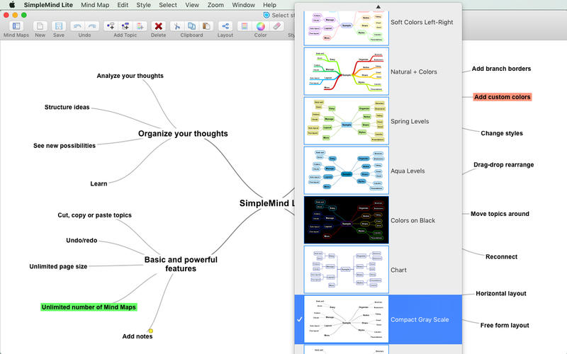 simplemind lite mind mapping