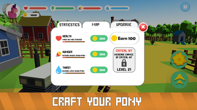 Blocky Pony Farm 3D Full screenshot 4
