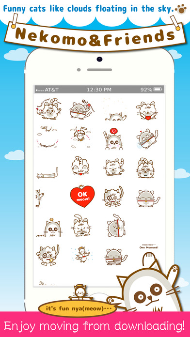 Nekomo&Friend Moving Sticker screenshot 3