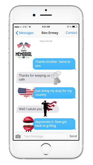 Memorial Day USA Sticker Pack screenshot 2