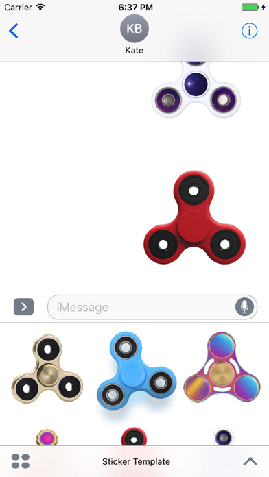 Fidget Spinner Collection Stickers for iMessage screenshot 4