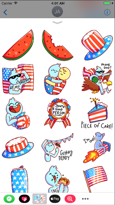 MEdude on 4th of July, Independence day stickers screenshot 2