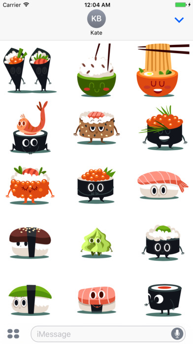 Sushi and Chinese Food Emojis screenshot 2
