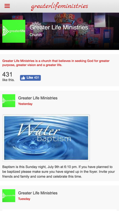 Greater Life Ministries screenshot 2