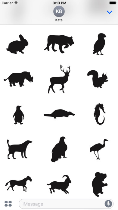 Animals silhouettes stickers screenshot 2