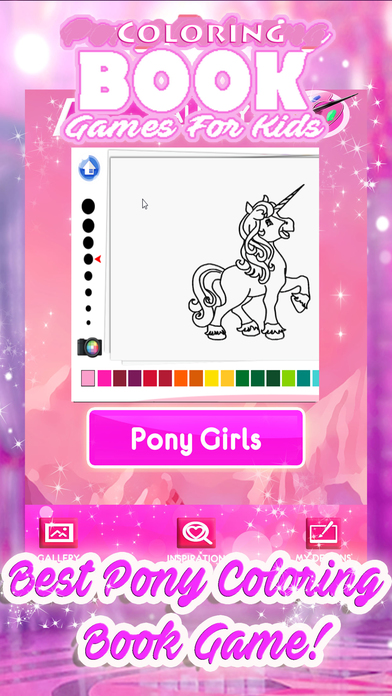 Unicorn Coloring pages adults for my little Pony screenshot 3