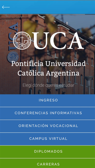 UCA - Departamento de Ingreso screenshot 2