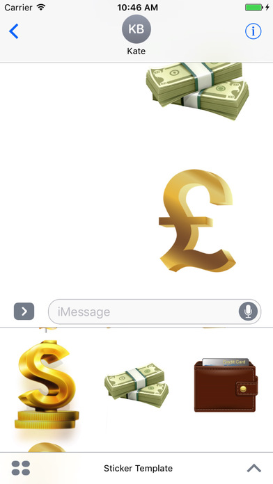 Money Stickers iMessage Edition screenshot 2