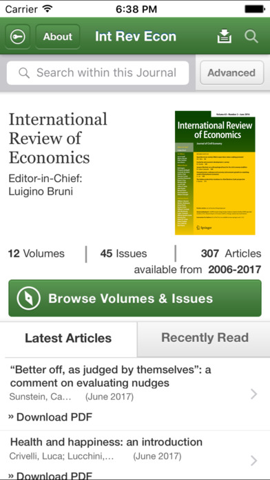 Int. Review of Economics screenshot 3