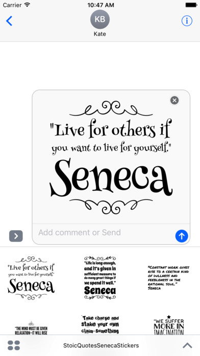 Stoic - Seneca Quote Stickers for iMessage screenshot 2