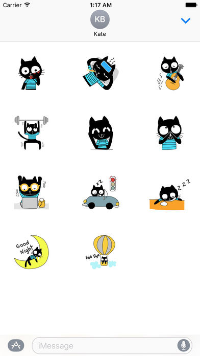 Naughty Black Cat Stickers screenshot 3