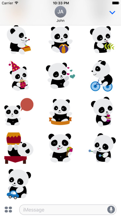 Panda Fun Sticker screenshot 4