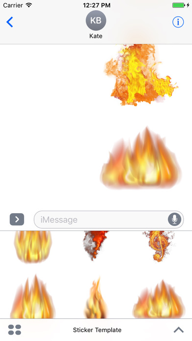 Fire Stickers for iMessage screenshot 2