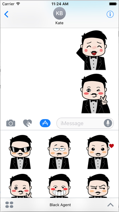 Black Agent - Black Emoji for Chatting screenshot 3