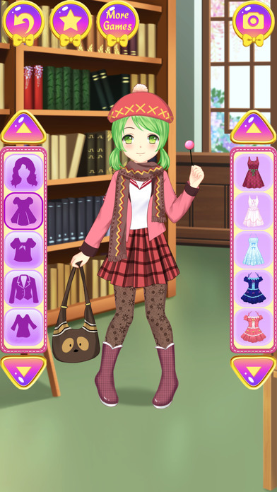 Anime School Dress Up - games for girls screenshot 2