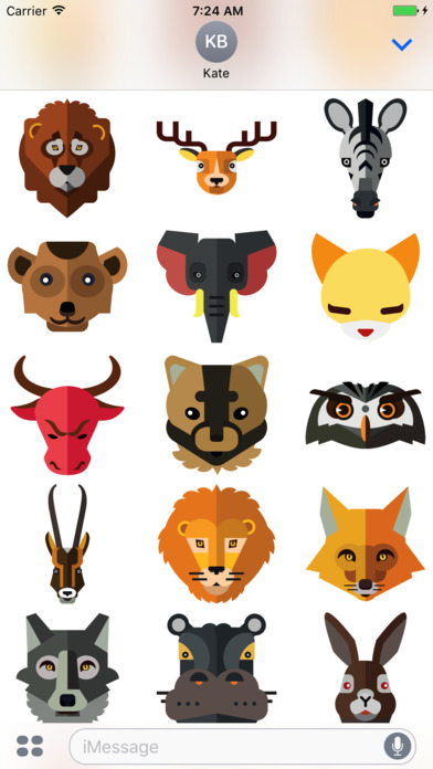 Animal Heads Stickers screenshot 3