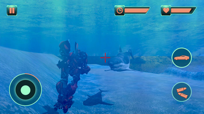 Car Robot Transform Angry Shark Attack- Robot Wars screenshot 2