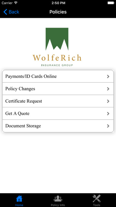 Wolfe Rich Insurance Group screenshot 2