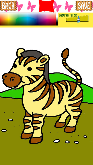 Drawing Book Zebra Coloring Pages For Kids screenshot 2