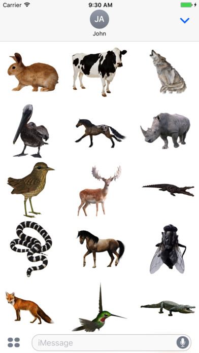 Animals Stickers for iMessage! screenshot 2