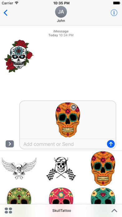 Skull Tattoo Sticker screenshot 2