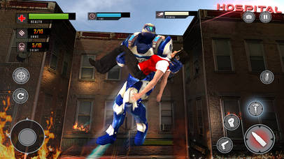 Flying Robot Police Hero Battle screenshot 4
