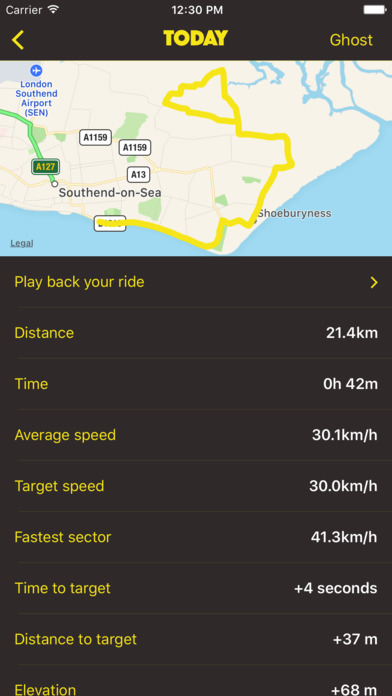 Velo Cycling GPS screenshot 2