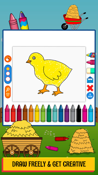 Farm Animals Coloring Book for Kids & Preschoolers screenshot 4